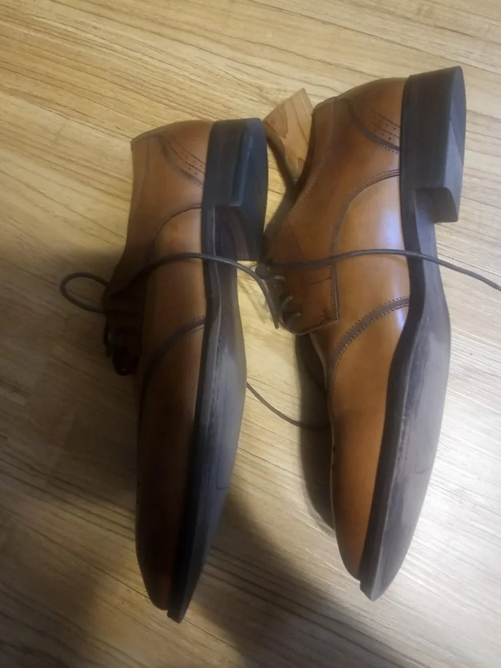 Joseph Abboud Andrew Shoes Wingtip Oxford Dress Leather Brown Mens 10.5 D